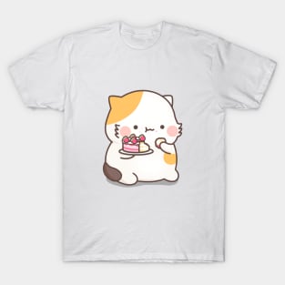 Muffin cat eating cake T-Shirt